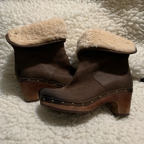 Ugg Lynnea Leather Shearling Boot, size 8 - Picture 5 of 11